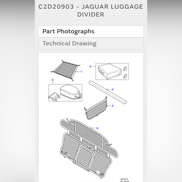 NWT JAGUAR OEM Genuine Accessory Cargo Luggage Divider Part XF - Picture 5 of 5